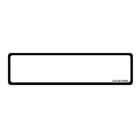 Nevs Blank Chart Labels 1-3/8" x 5-3/8" White w/Black NRB-WHITE